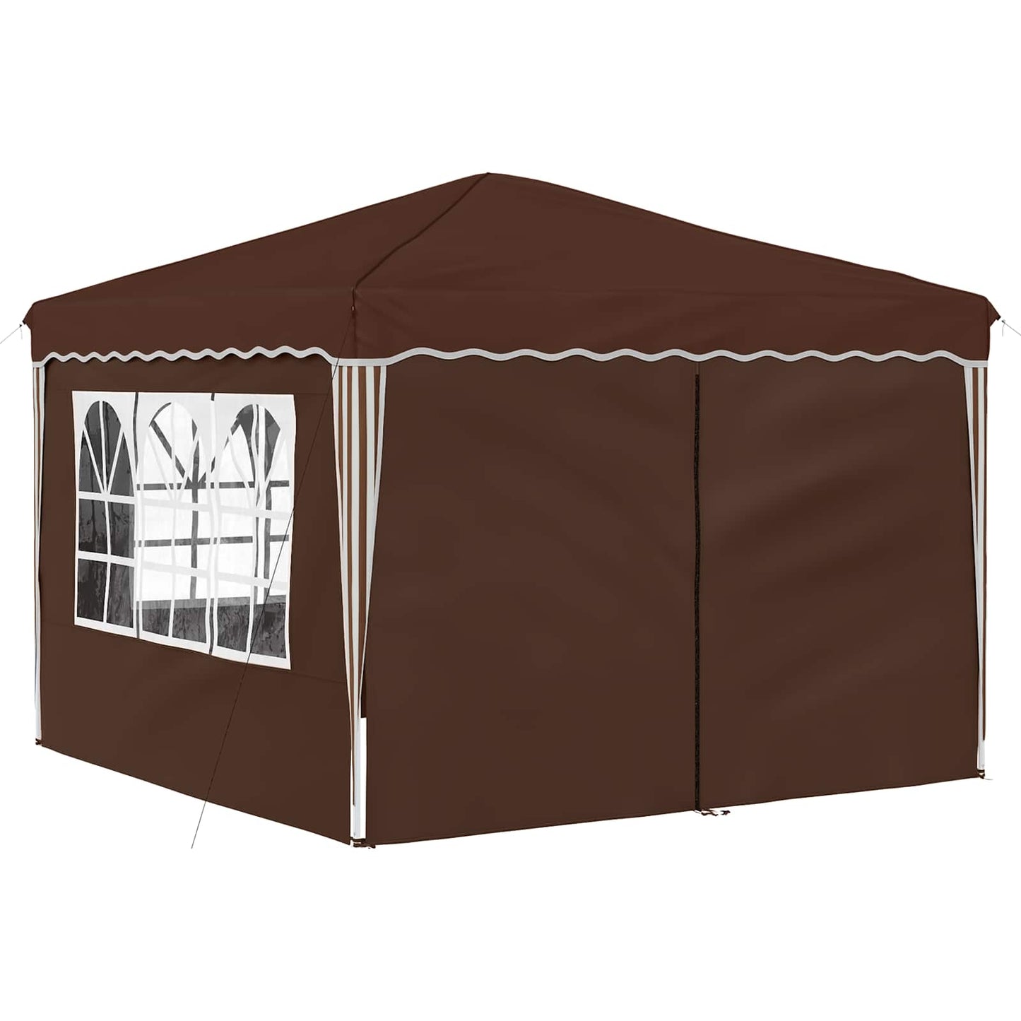 vidaXL Pop-up Party Tent 288 x 288 x 245 cm Brown Oxford Fabric