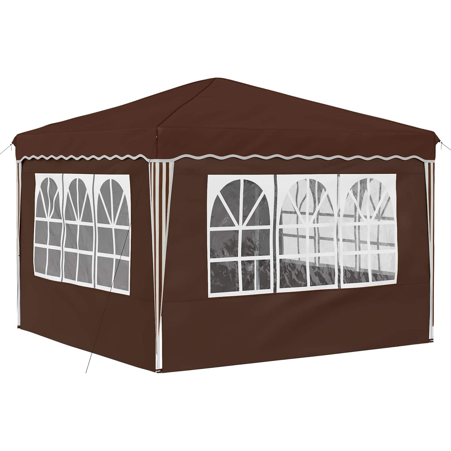 vidaXL Pop-up Party Tent 288 x 288 x 245 cm Brown Oxford Fabric