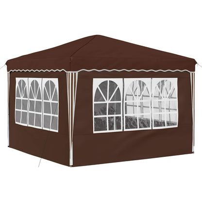 vidaXL Pop-up Party Tent 288 x 288 x 245 cm Brown Oxford Fabric