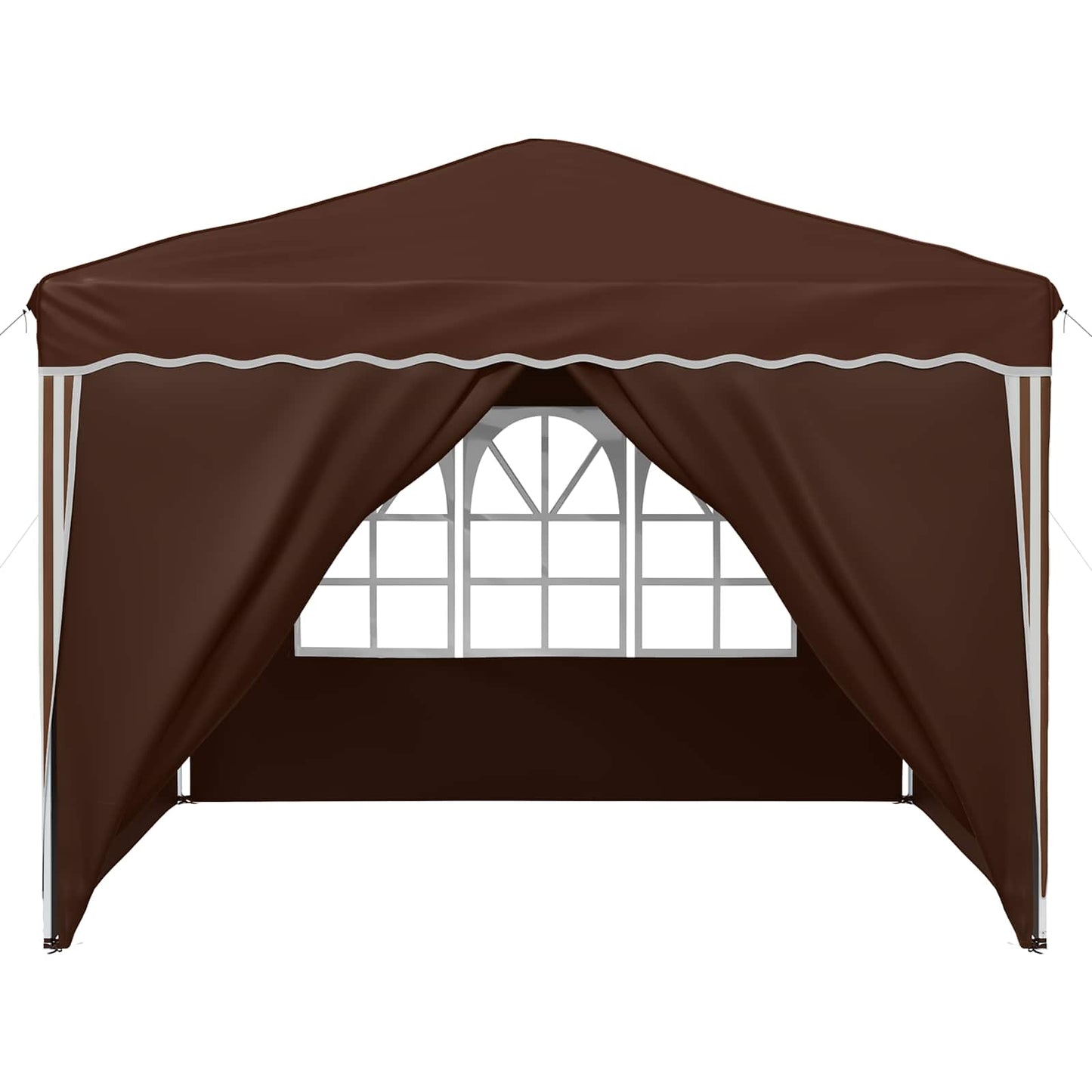vidaXL Pop-up Party Tent 288 x 288 x 245 cm Brown Oxford Fabric