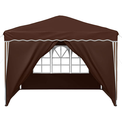 vidaXL Pop-up Party Tent 288 x 288 x 245 cm Brown Oxford Fabric