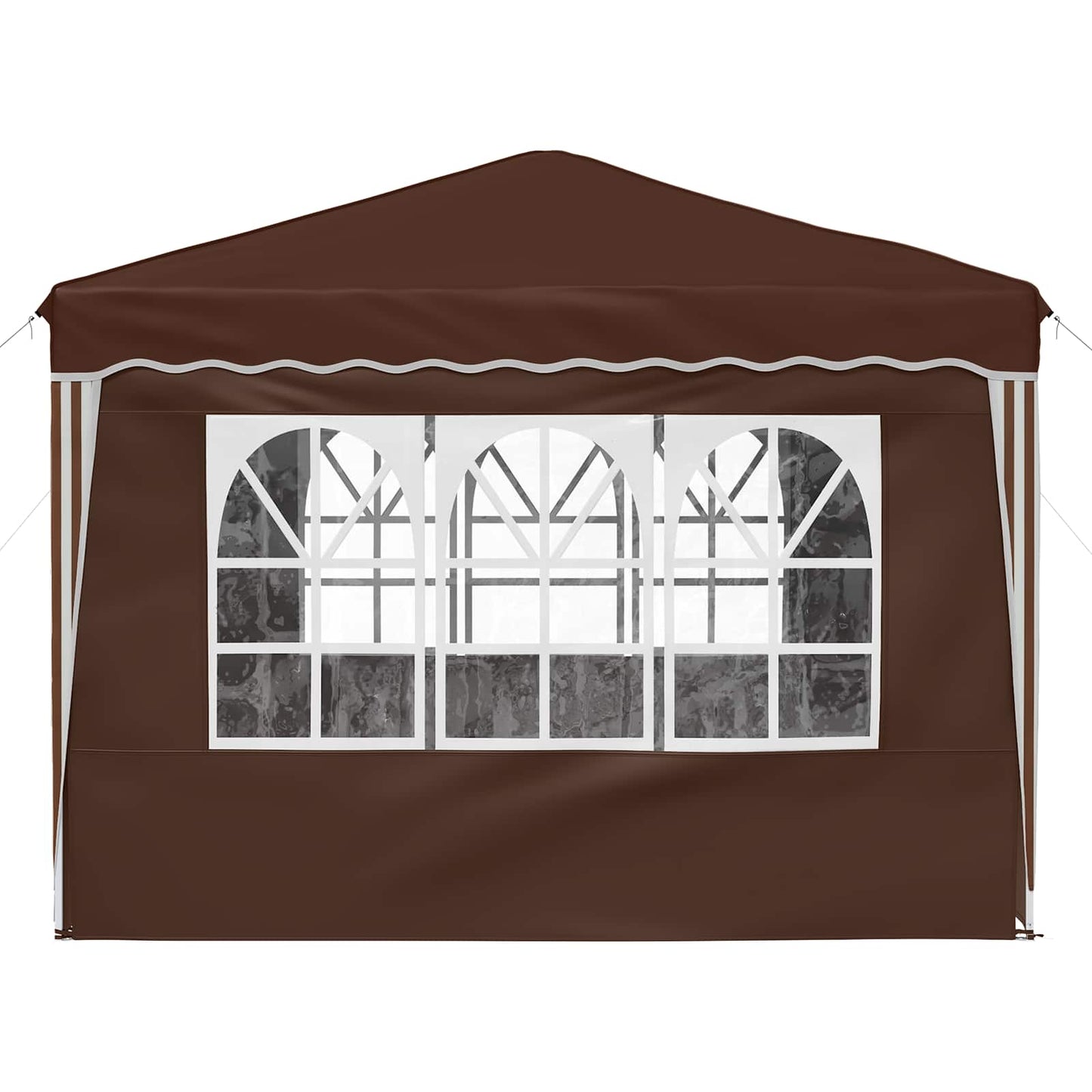 vidaXL Pop-up Party Tent 288 x 288 x 245 cm Brown Oxford Fabric