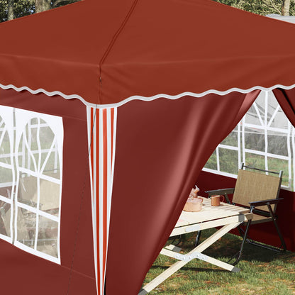vidaXL Pop-up Party Tent 288 x 288 x 245 cm Terracotta Oxford Fabric