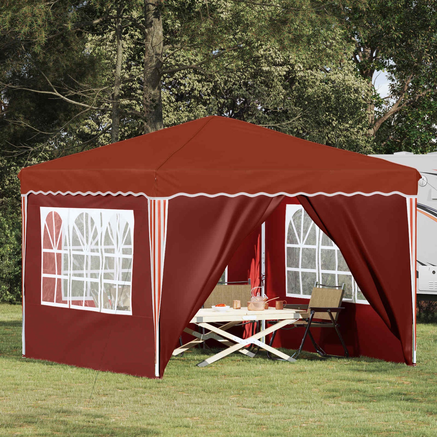 vidaXL Pop-up Party Tent 288 x 288 x 245 cm Terracotta Oxford Fabric