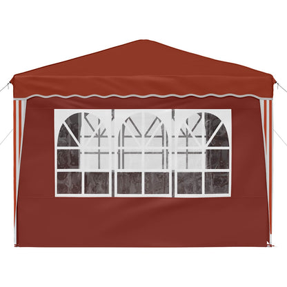 vidaXL Pop-up Party Tent 288 x 288 x 245 cm Terracotta Oxford Fabric