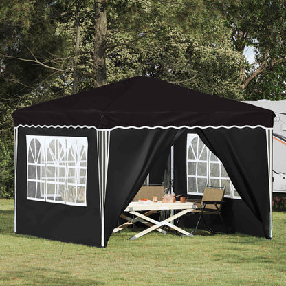 vidaXL Pop-up Party Tent 288 x 288 x 245 cm Black Oxford Fabric