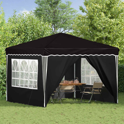 vidaXL Pop-up Party Tent 288 x 288 x 245 cm Black Oxford Fabric