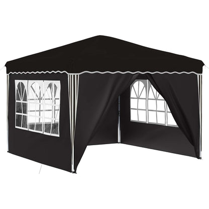 vidaXL Pop-up Party Tent 288 x 288 x 245 cm Black Oxford Fabric