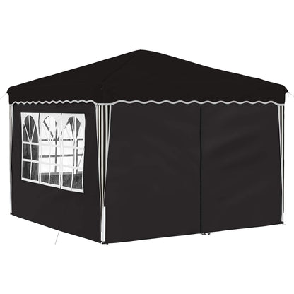 vidaXL Pop-up Party Tent 288 x 288 x 245 cm Black Oxford Fabric