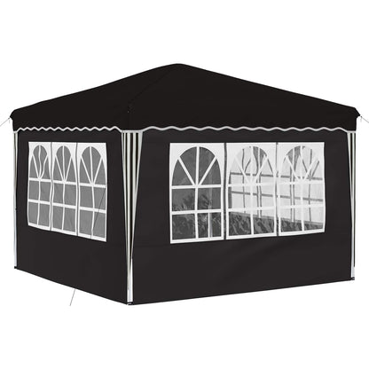 vidaXL Pop-up Party Tent 288 x 288 x 245 cm Black Oxford Fabric
