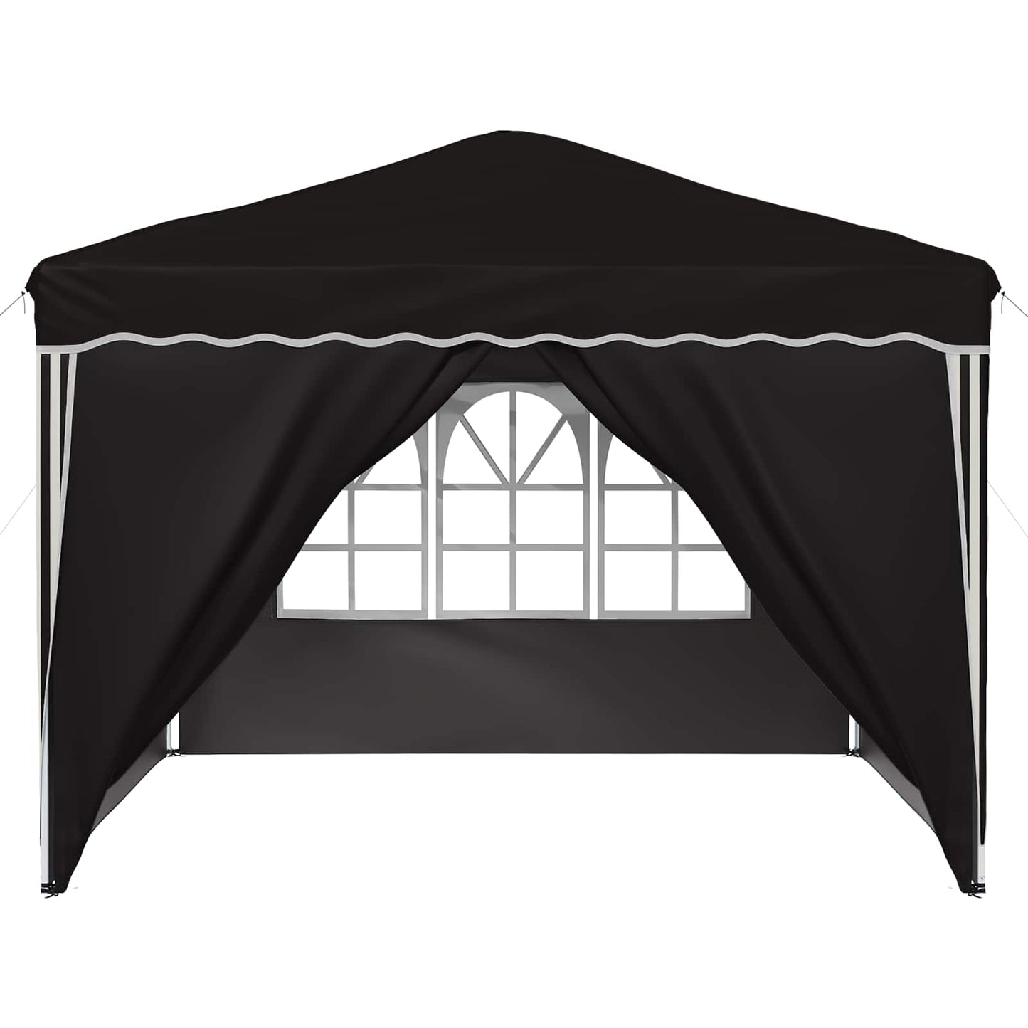 vidaXL Pop-up Party Tent 288 x 288 x 245 cm Black Oxford Fabric
