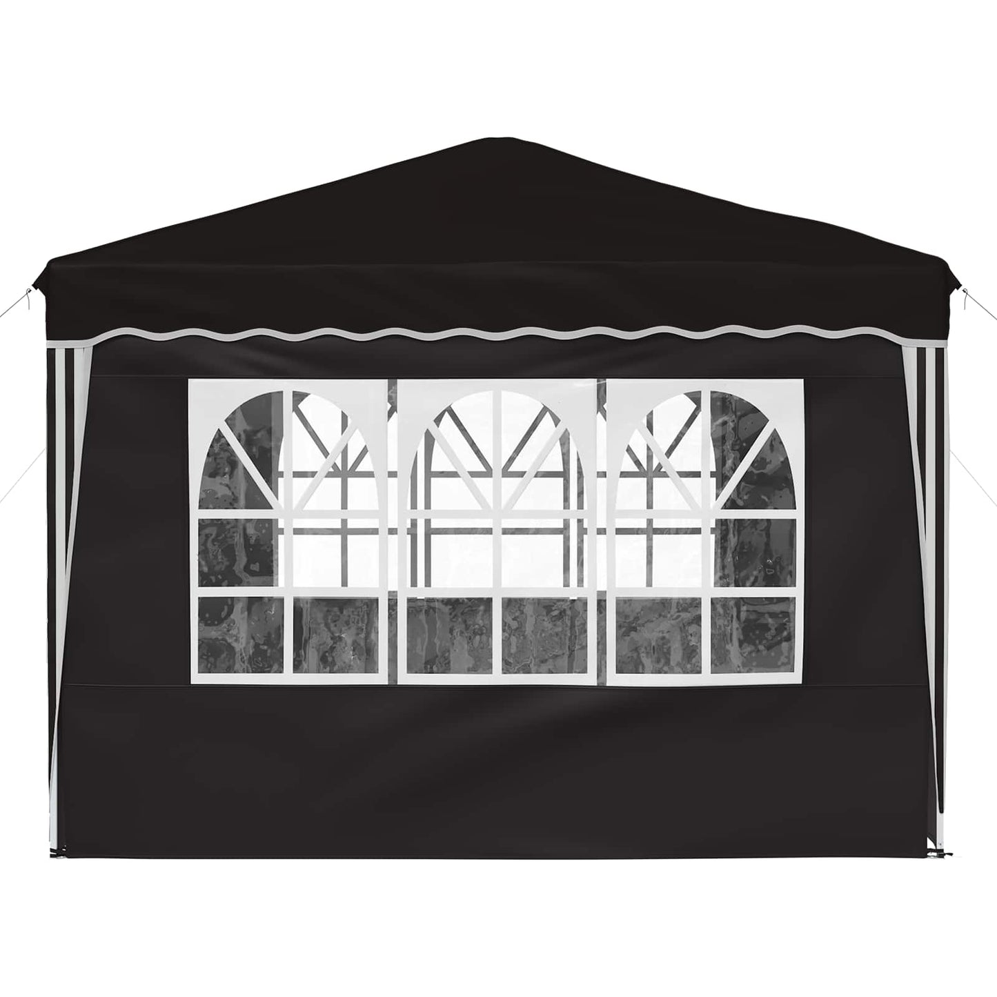 vidaXL Pop-up Party Tent 288 x 288 x 245 cm Black Oxford Fabric