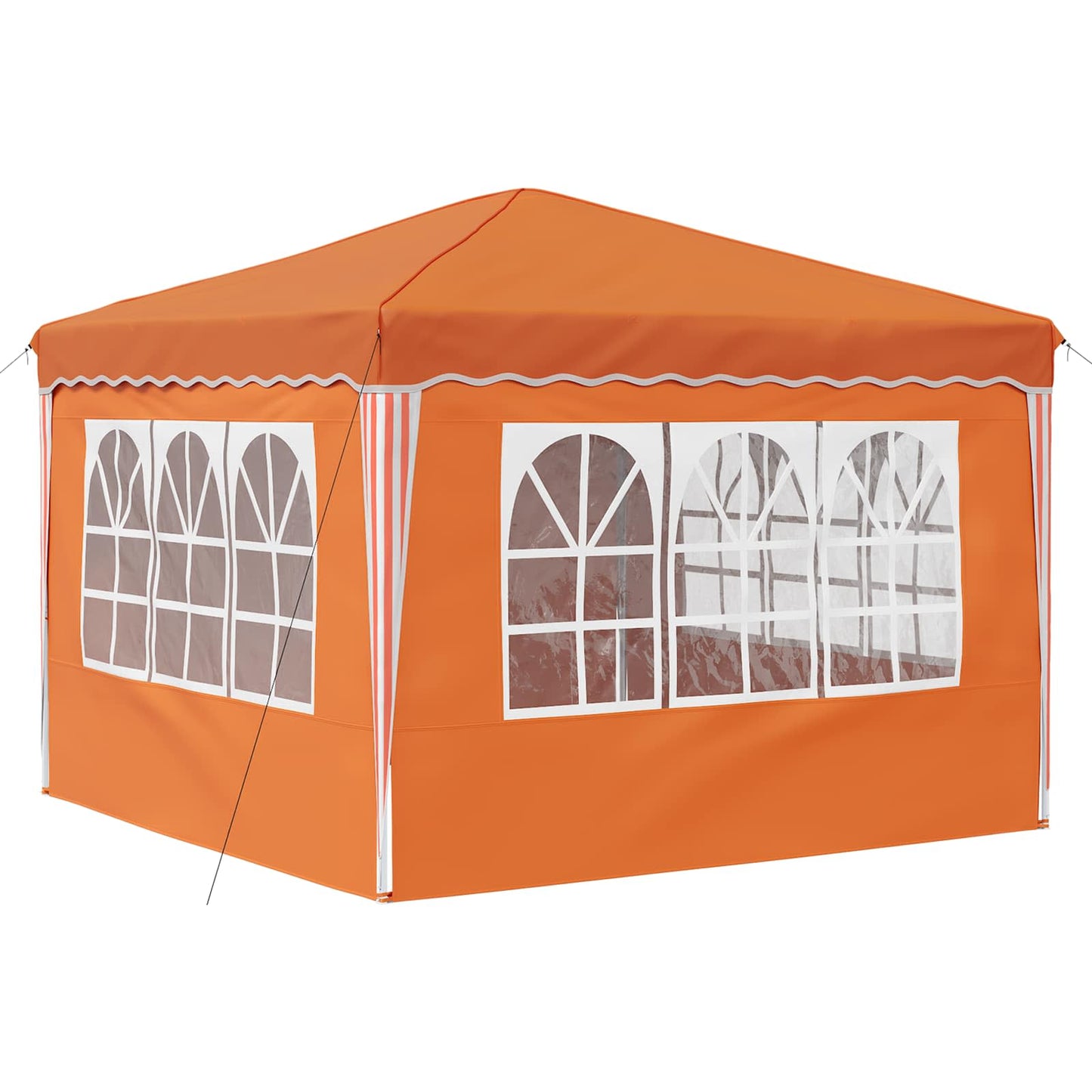 vidaXL Pop-up Party Tent 288 x 288 x 245 cm Orange Oxford Fabric