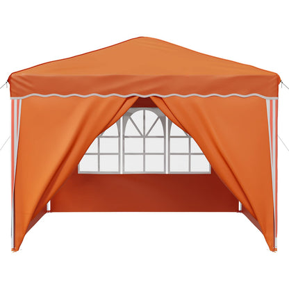 vidaXL Pop-up Party Tent 288 x 288 x 245 cm Orange Oxford Fabric
