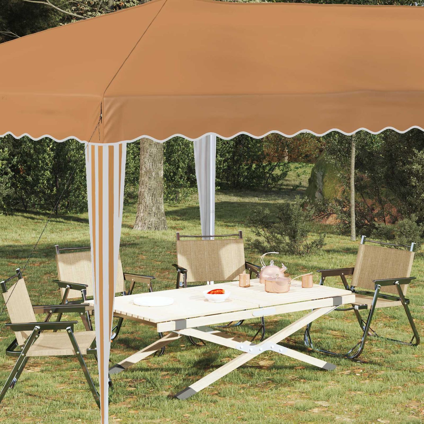 vidaXL Pop-up Party Tent 575 x 290 x 245 cm Beige
