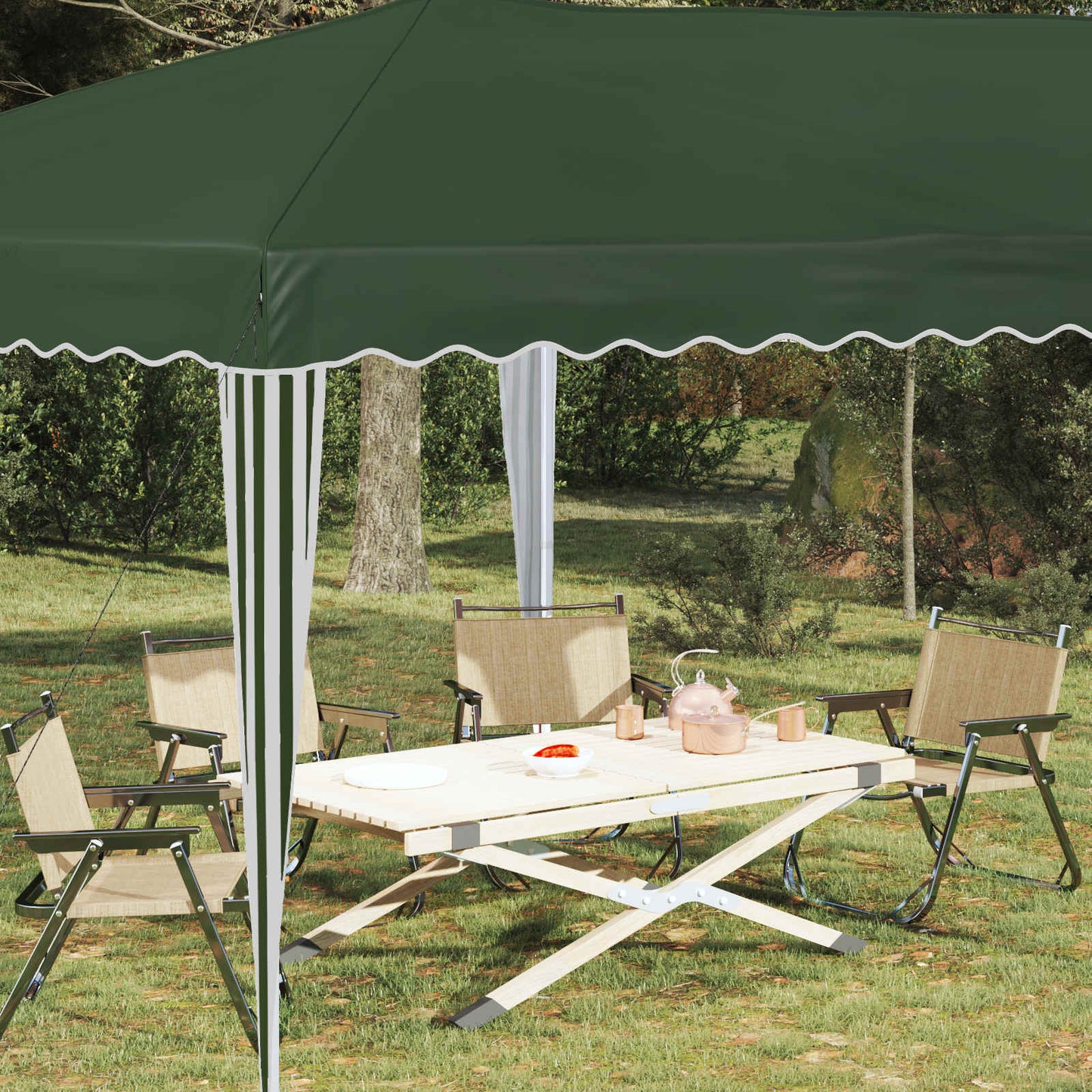 vidaXL Pop-up Party Tent 575 x 290 x 245 cm Green