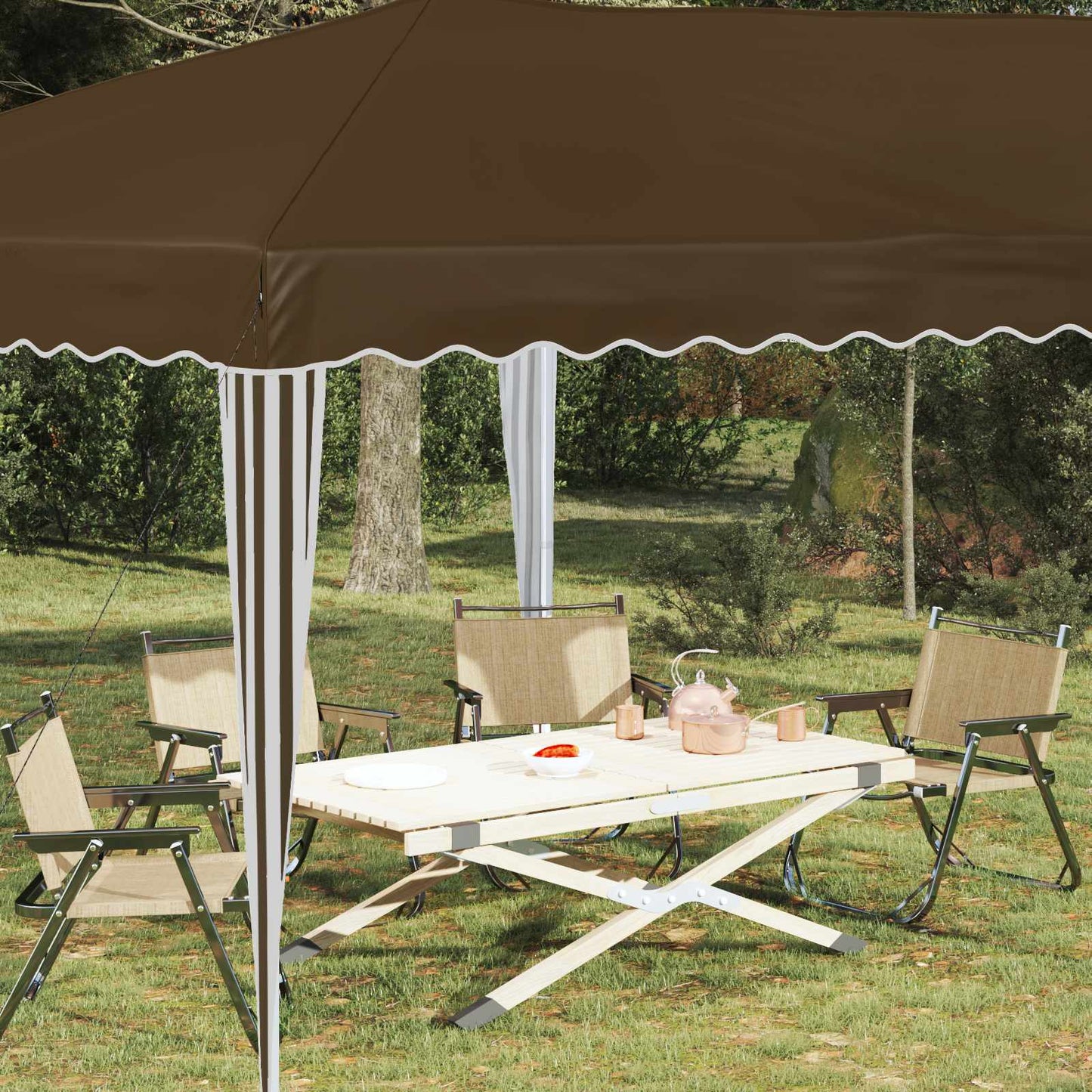 vidaXL Pop-up Party Tent 575 x 290 x 245 cm Taupe