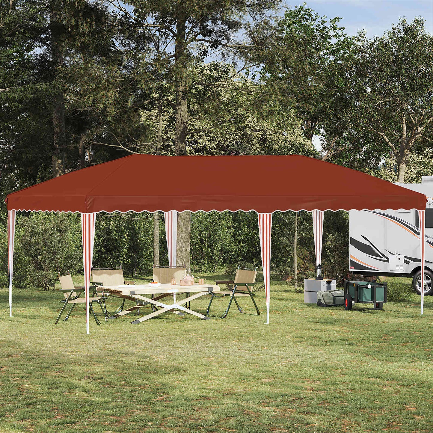vidaXL Pop-up Party Tent 575 x 290 x 245 cm Terracotta