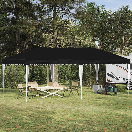 vidaXL Pop-up Party Tent 575 x 290 x 245 cm Black
