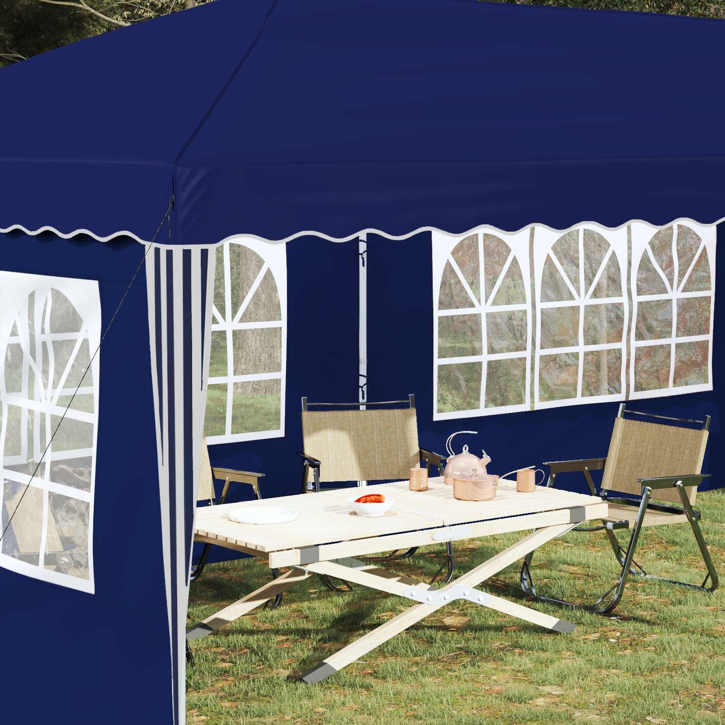 vidaXL Pop-up Party Tent 575 x 289 x 245 cm Blue