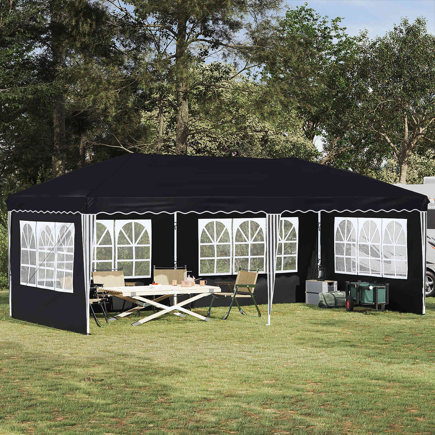 vidaXL Pop-up Party Tent 575 x 289 x 245 cm Antracite