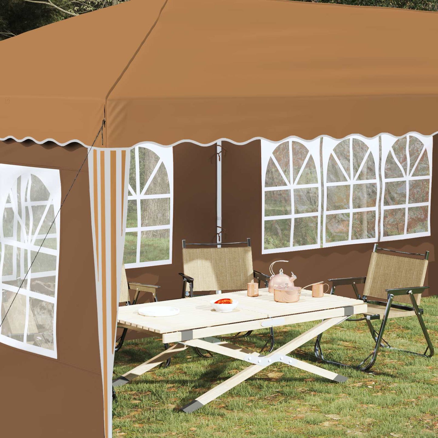 vidaXL Pop-up Party Tent 575 x 289 x 245 cm Beige
