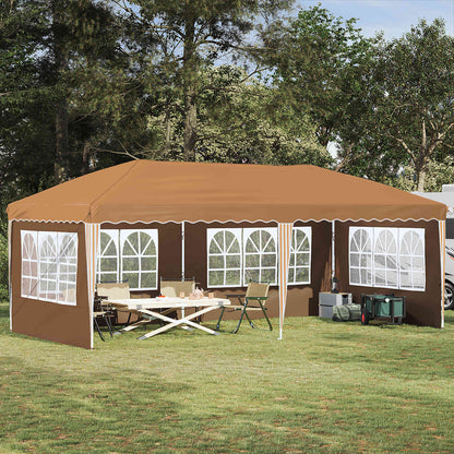 vidaXL Pop-up Party Tent 575 x 289 x 245 cm Beige
