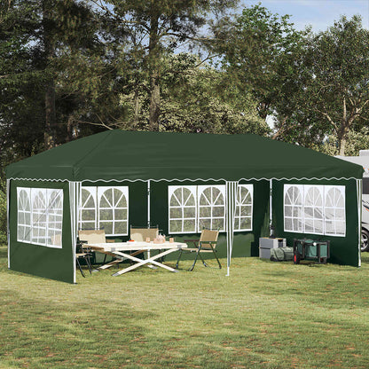 vidaXL Pop-up Party Tent 575 x 289 x 245 cm Green