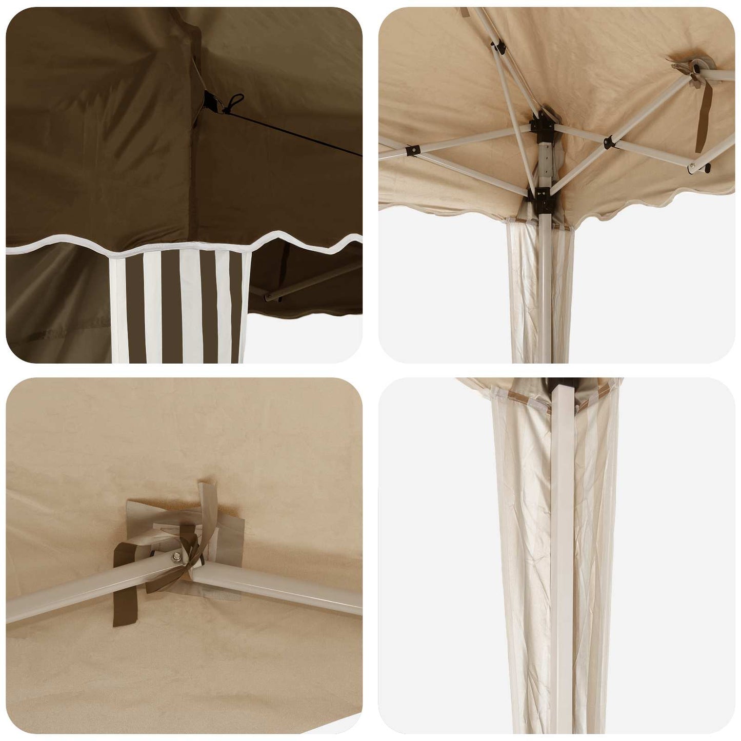 vidaXL Pop-up Party Tent 575 x 289 x 245 cm Taupe