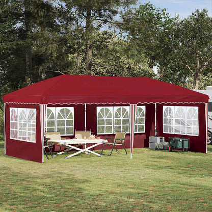 vidaXL Pop-up Party Tent 575 x 289 x 245 cm Burgundy