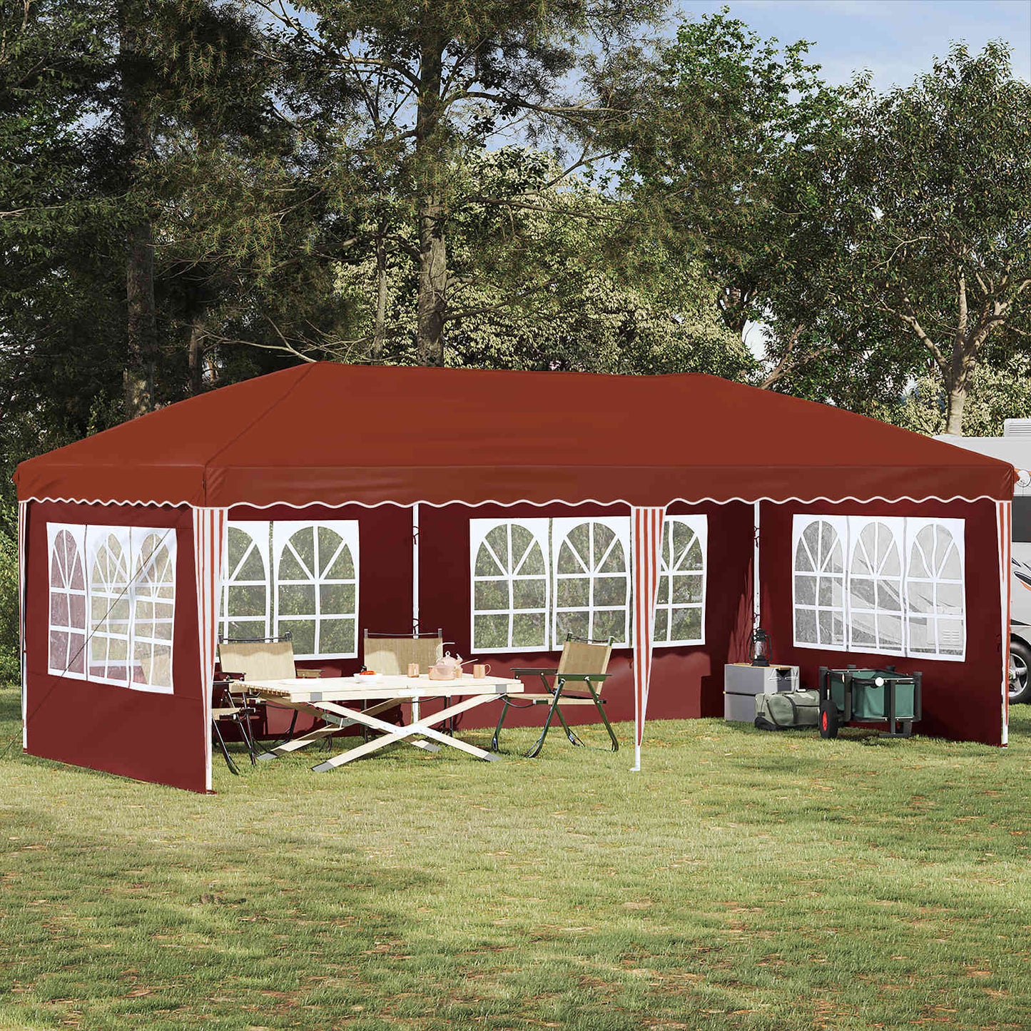 vidaXL Pop-up Party Tent 575 x 289 x 245 cm Terracotta