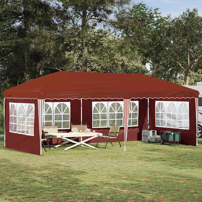 vidaXL Pop-up Party Tent 575 x 289 x 245 cm Terracotta