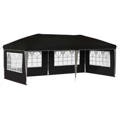 vidaXL Pop-up Party Tent 575 x 289 x 245 cm Black