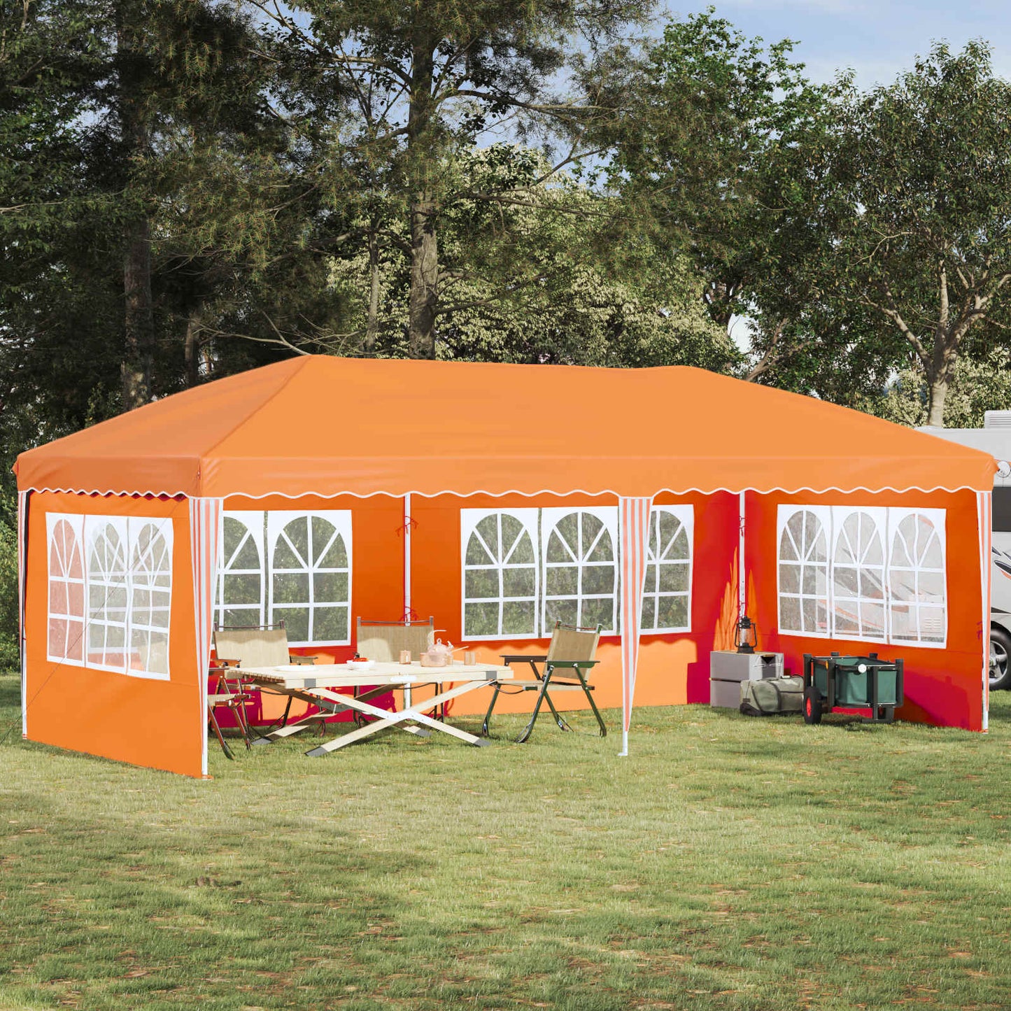 vidaXL Pop-up Party Tent 575 x 289 x 245 cm Orange