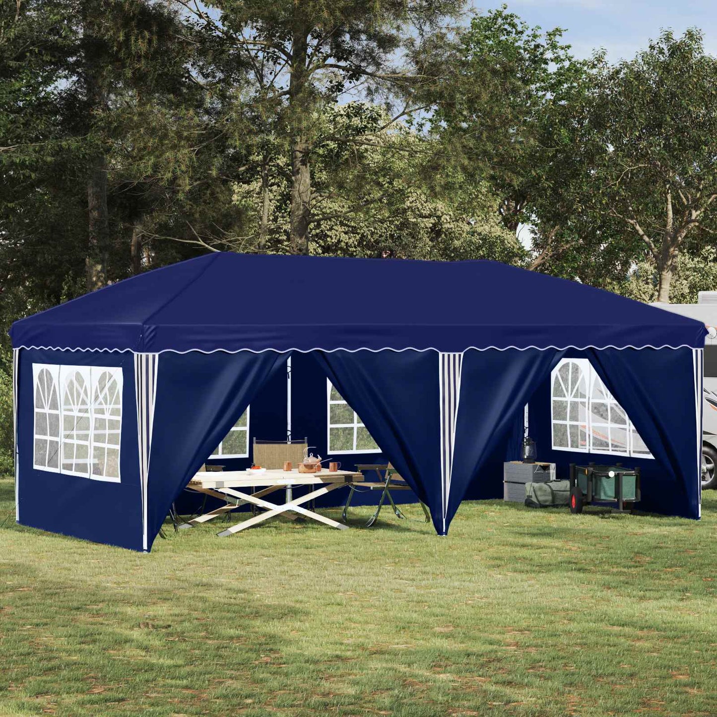 vidaXL Pop-up Party Tent 575 x 288 x 245 cm Blue
