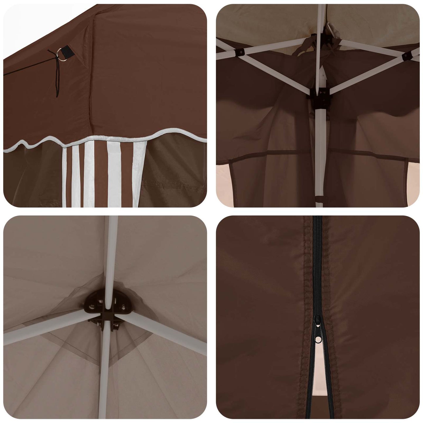 vidaXL Pop-up Party Tent 575 x 288 x 245 cm Brown