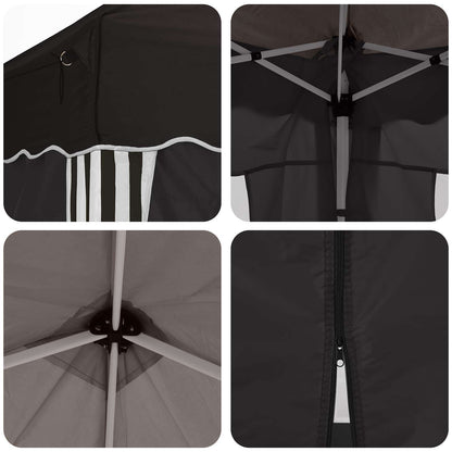 vidaXL Pop-up Party Tent 575 x 288 x 245 cm Black