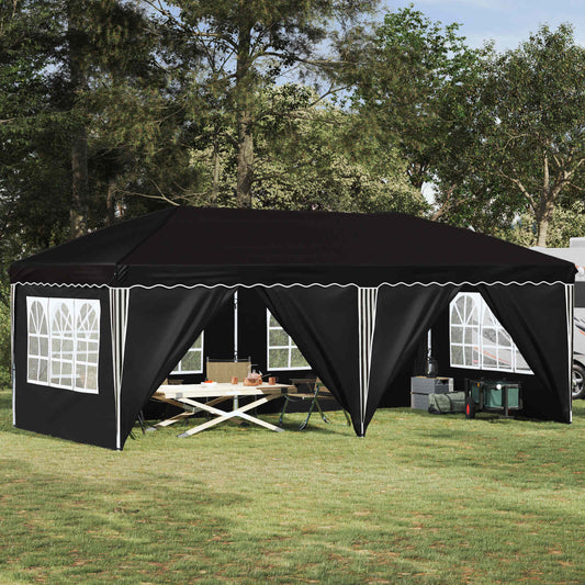 vidaXL Pop-up Party Tent 575 x 288 x 245 cm Black