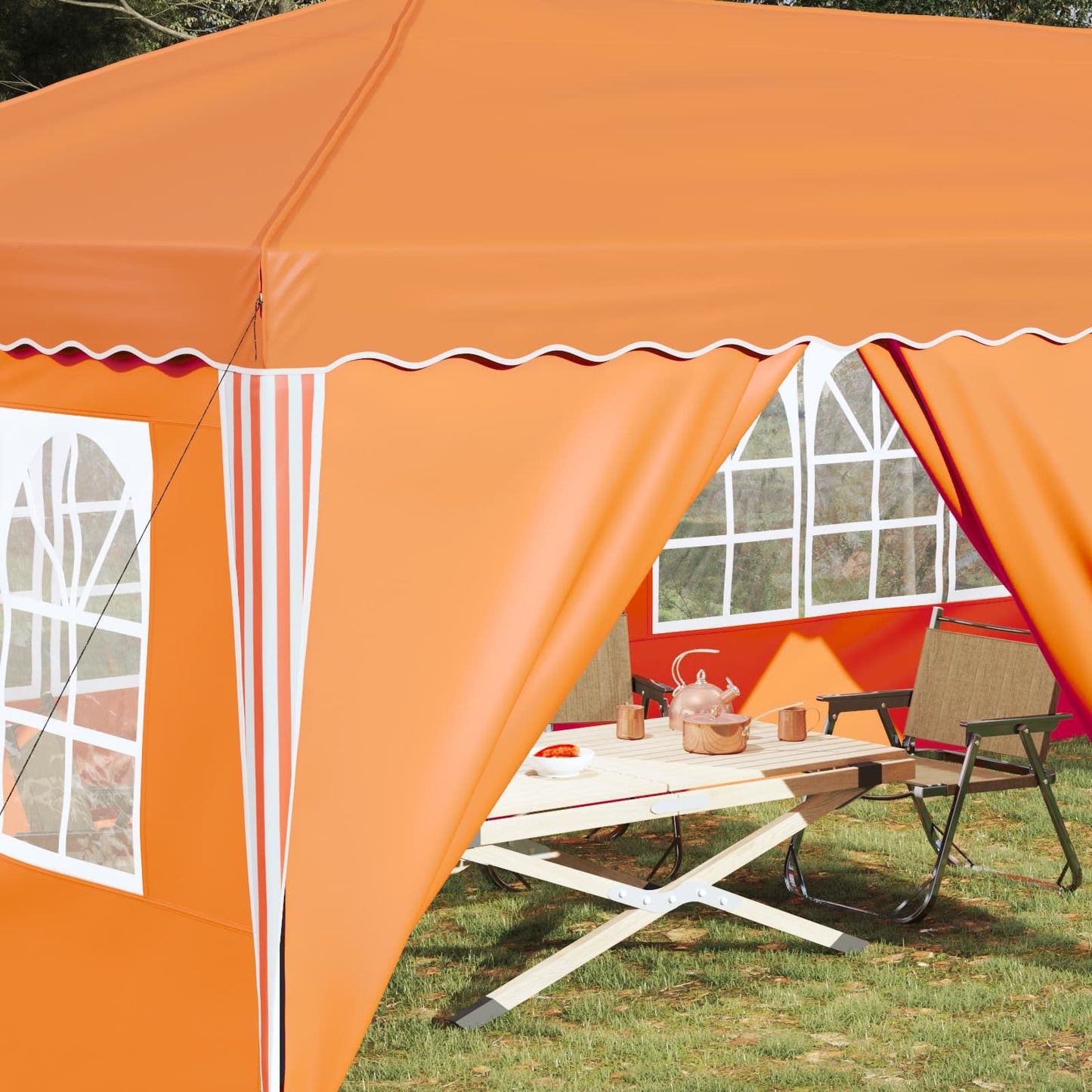 vidaXL Pop-up Party Tent 575 x 288 x 245 cm Orange