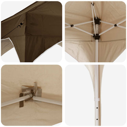 vidaXL Pop-up Party Tent 194 x 194 x 245 cm Taupe