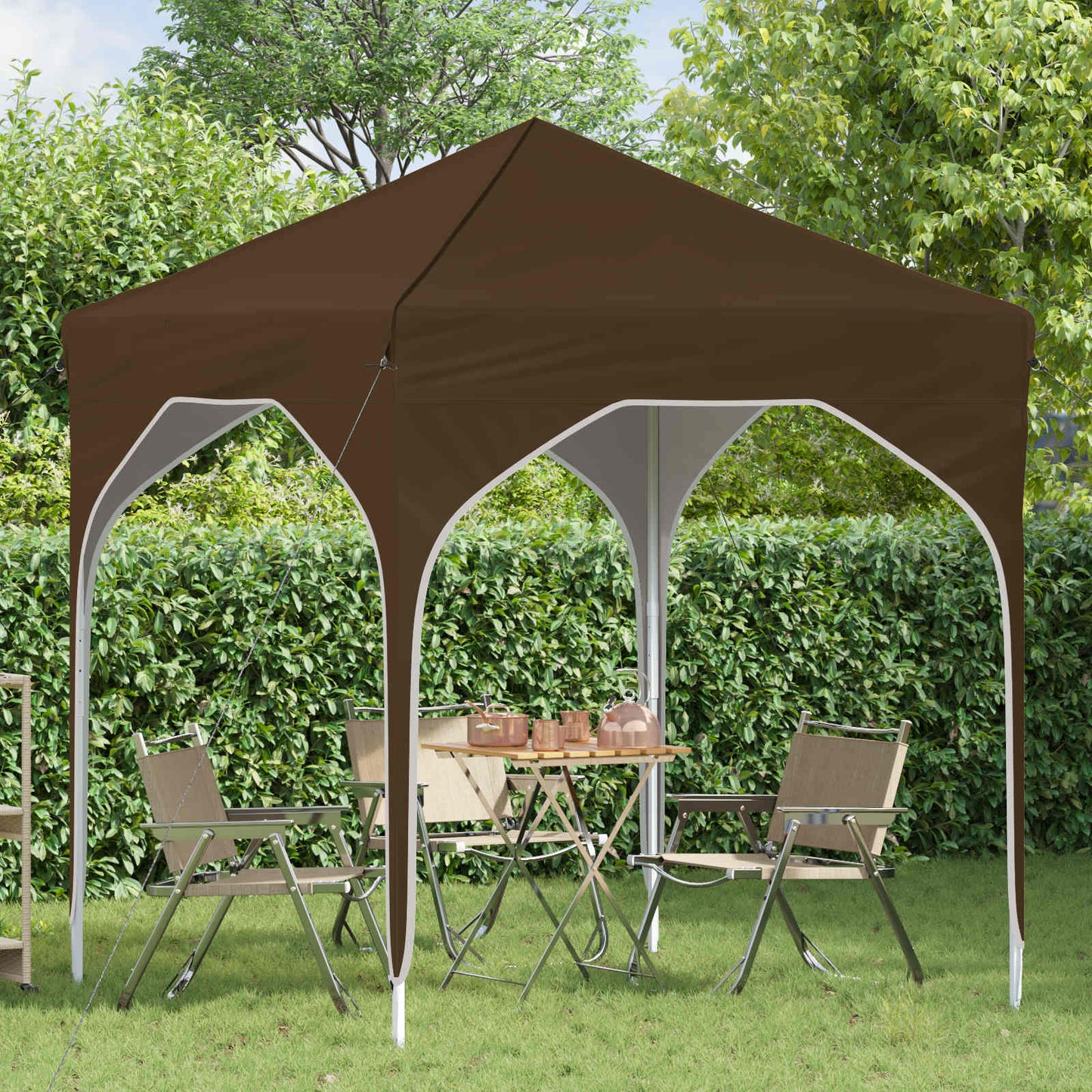 vidaXL Pop-up Party Tent 194 x 194 x 245 cm Taupe