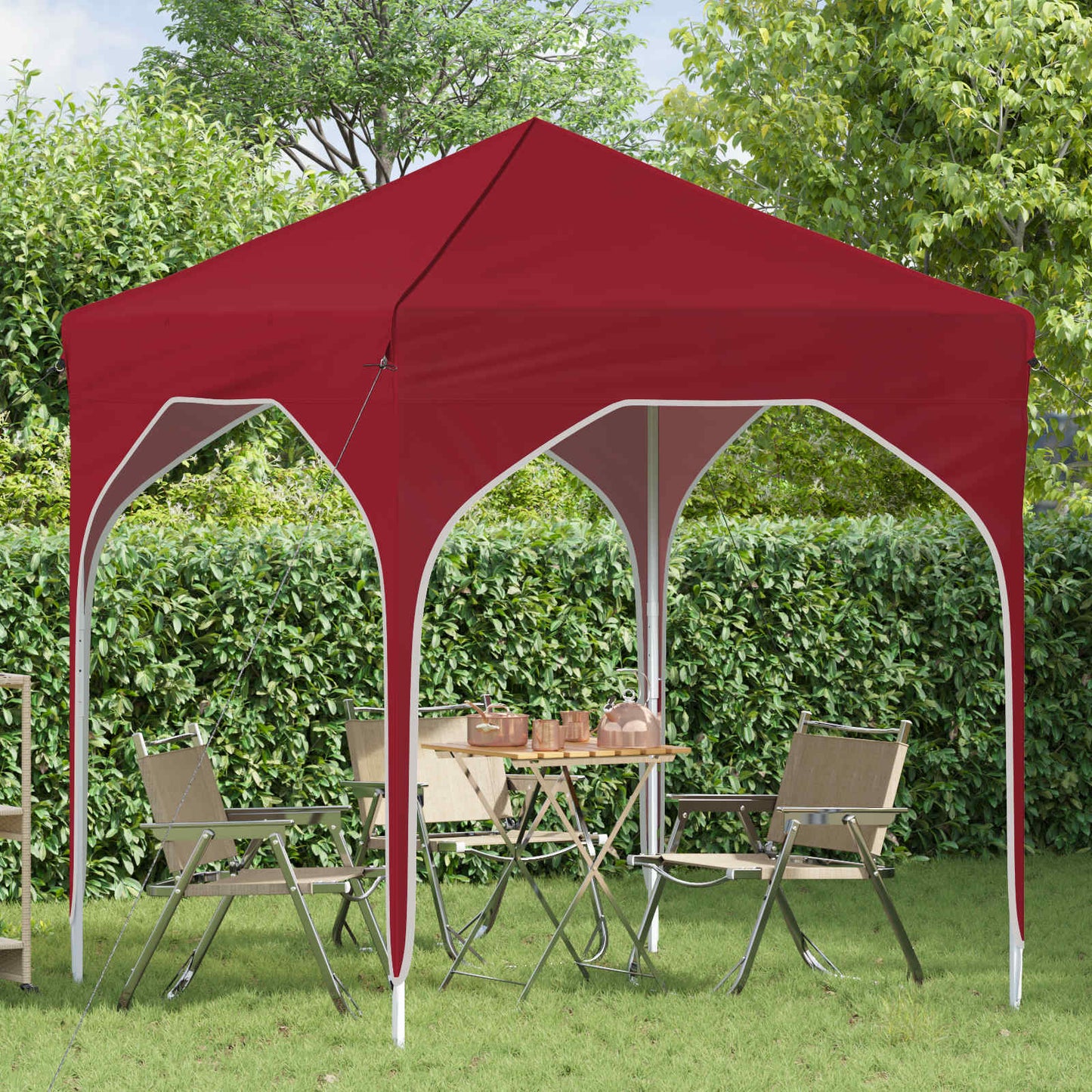 vidaXL Pop-up Party Tent 194 x 194 x 245 cm Burgundy