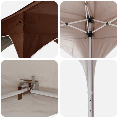 vidaXL Pop-up Party Tent 194 x 194 x 245 cm Brown
