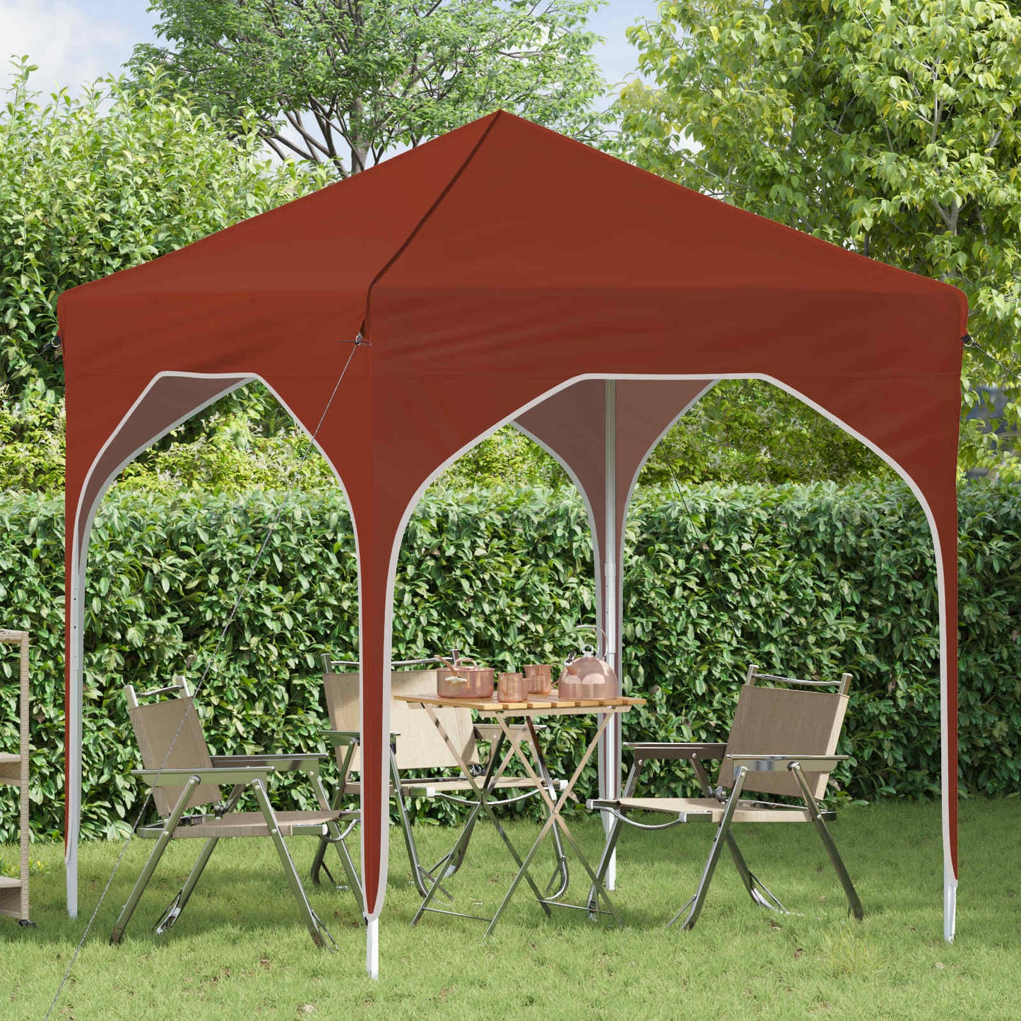 vidaXL Pop-up Party Tent 194 x 194 x 245 cm Terracotta