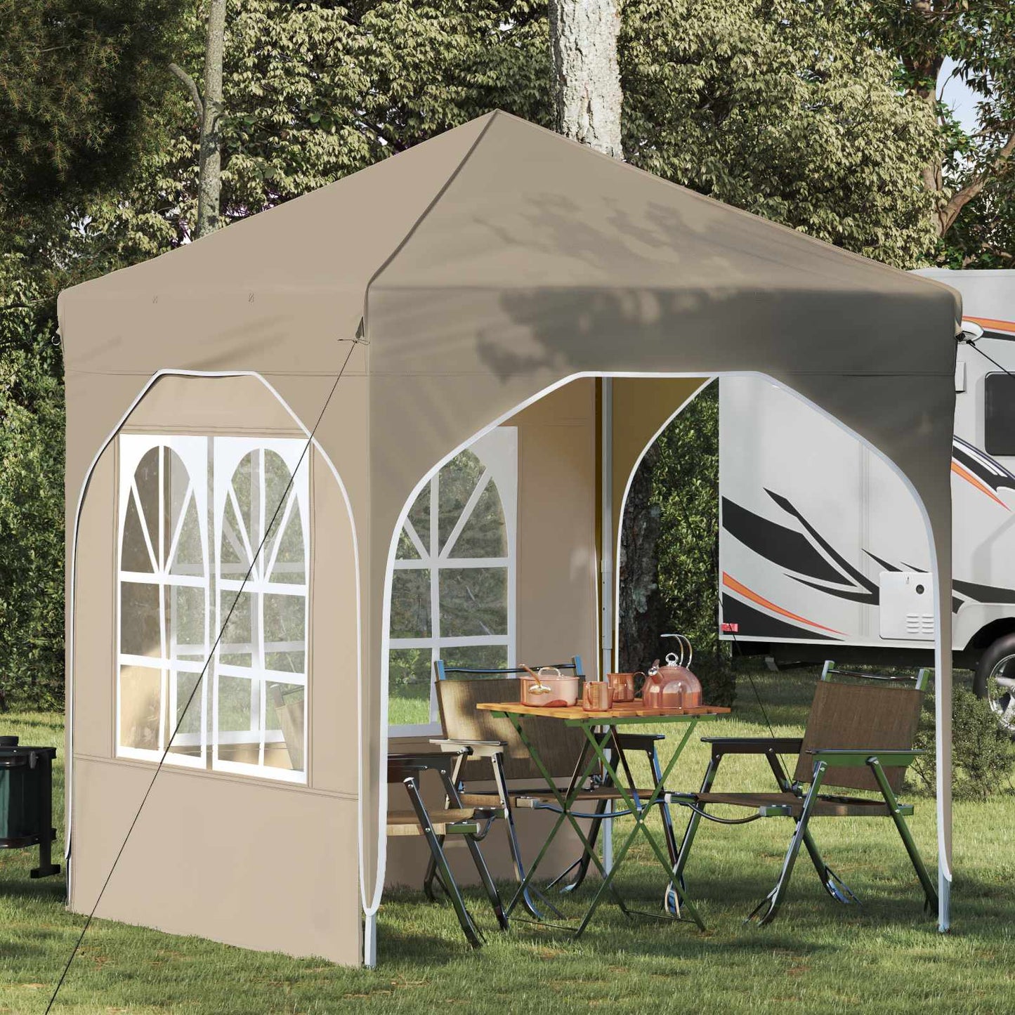 vidaXL Pop-up Party Tent 192 x 192 x 245 cm Cream