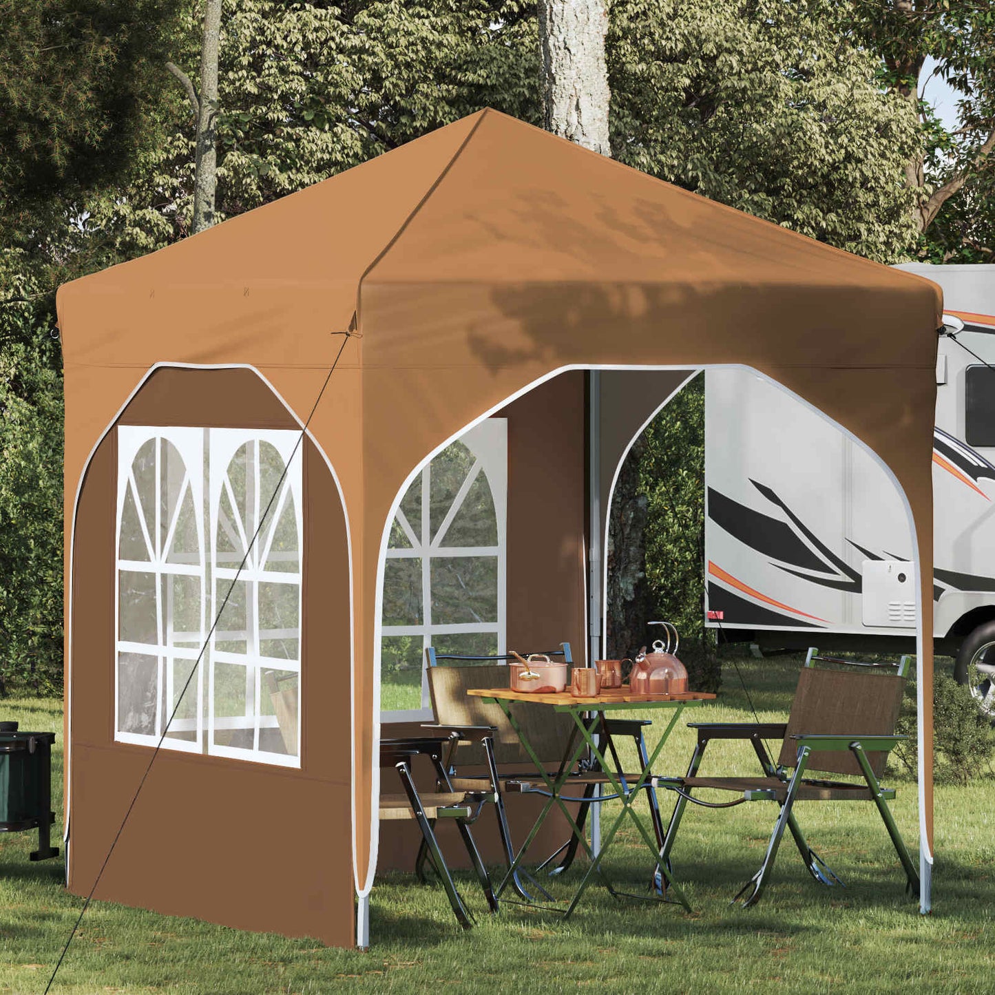 vidaXL Pop-up Party Tent 192 x 192 x 245 cm Beige