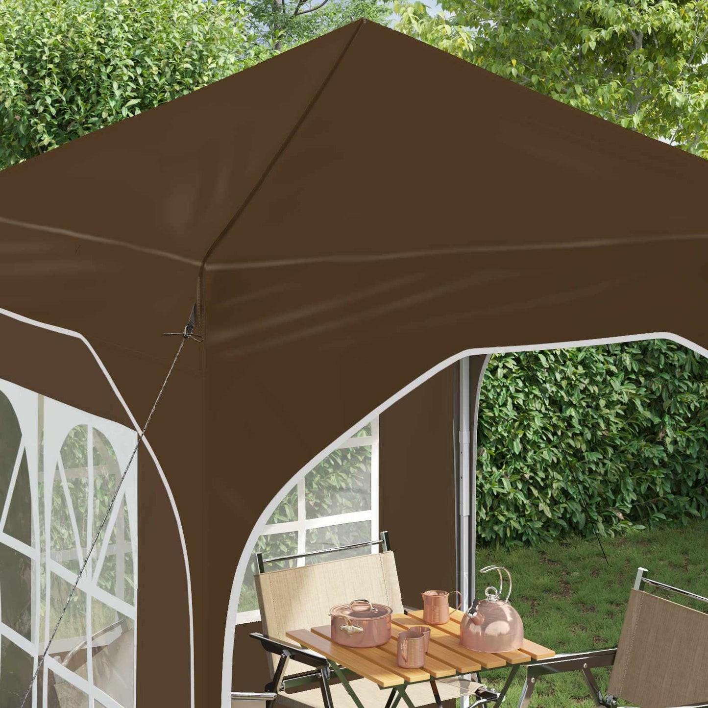 vidaXL Pop-up Party Tent 192 x 192 x 245 cm Taupe
