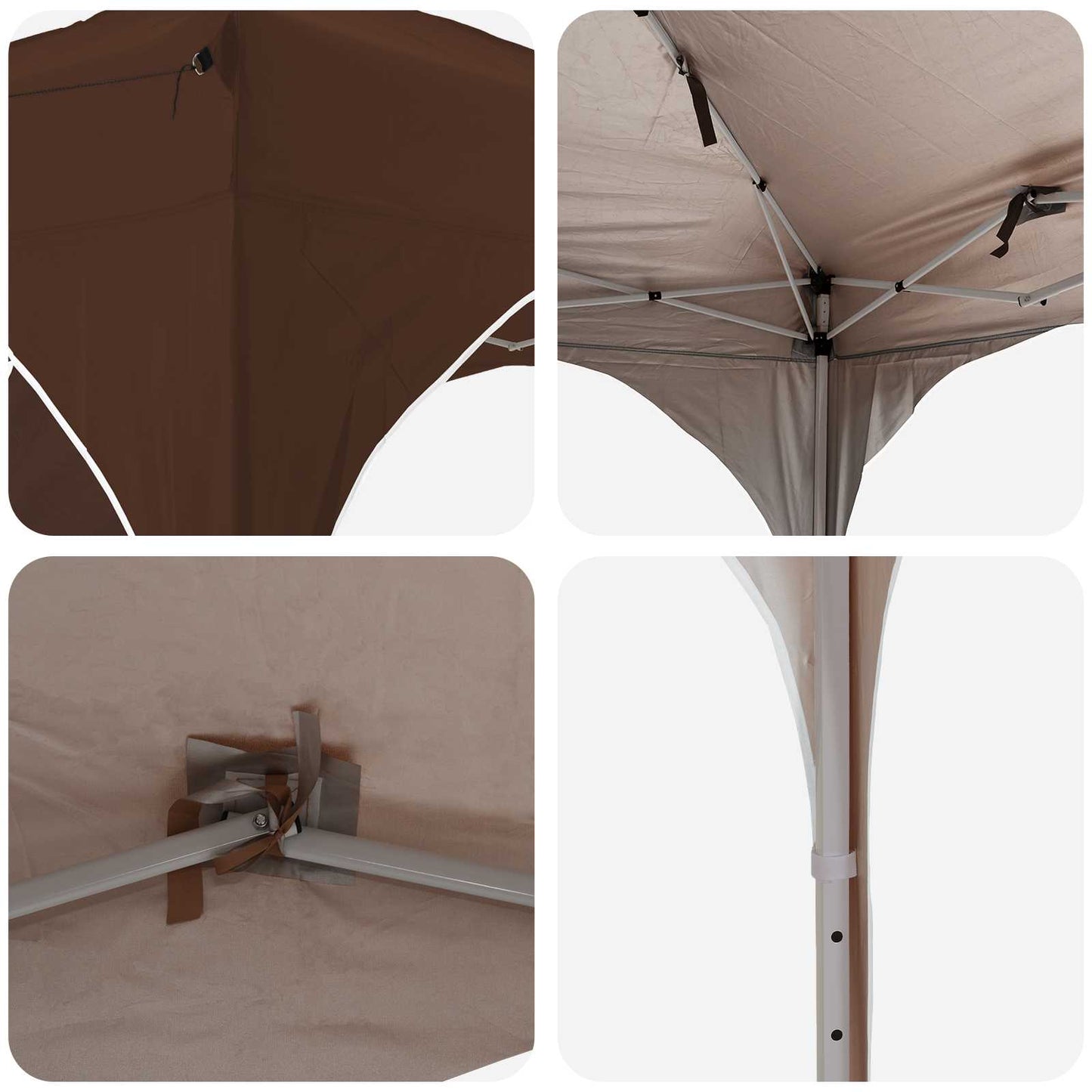 vidaXL Pop-up Party Tent 192 x 192 x 245 cm Brown