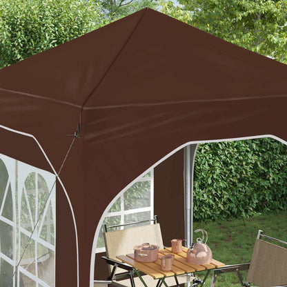 vidaXL Pop-up Party Tent 192 x 192 x 245 cm Brown