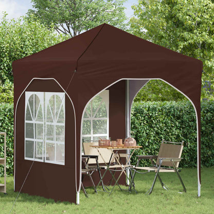 vidaXL Pop-up Party Tent 192 x 192 x 245 cm Brown